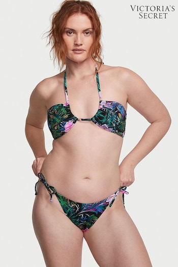 Victoria's Secret Black Palm Halter Swim Bikini Top (K68562) | £25