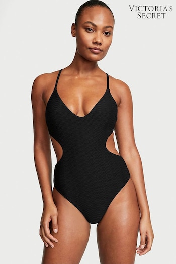 Victoria's Secret Black Fishnet Cutout Swimsuit (K68572) | £49