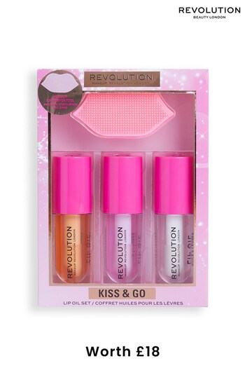 Revolution Kiss & Go Glaze Lip Care Gift Set (Worth £18) (K68621) | £12