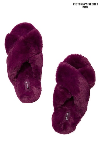 Victoria's Secret PINK Vivid Magenta Pink Crossover Slippers (K68647) | £20