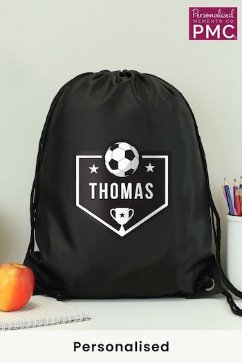 Personalised Football Black Kit Bag by PMC (K68658) | £12