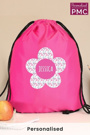 Personalised Flower Pink Kit Bag by PMC (K68661) | £14
