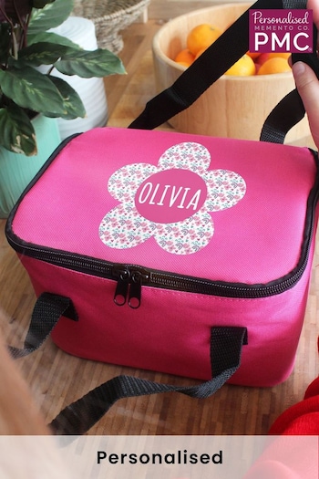 Personalised Flower Pink Lunch Bag by PMC (K68667) | £17