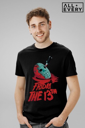 All + Every Black Friday 13th Crimson Jason Voorhees Crimson Face Men's T-Shirt (K68671) | £23