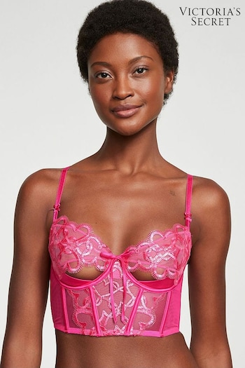 Victoria's Secret Forever Pink Hearts Corset Bra (K68723) | £75