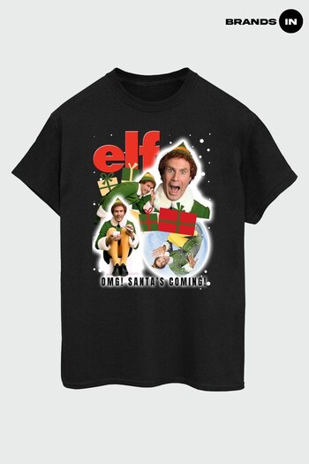 Brands In Black Brands In Christmas Black Elf Collage Men Black T-Shirt (K68818) | £23