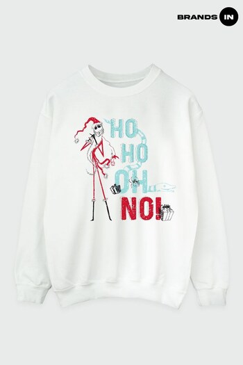 Brands In White Nightmare Before Christmas Ho Ho No Men White Sweatshirt (K68831) | £36