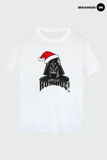 Brands In White Star Wars Darth Vader Humbug Men White T-Shirt (K68853) | £23