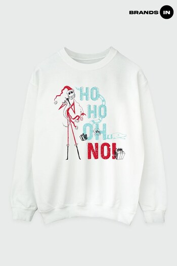 Brands In White Nightmare Before Christmas Ho Ho No Women White Sweatshirt (K68869) | £36