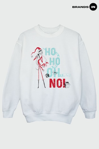 Brands In White Brands In Nightmare Before Christmas Ho Ho No Kids White Sweatshirt (K68919) | £24