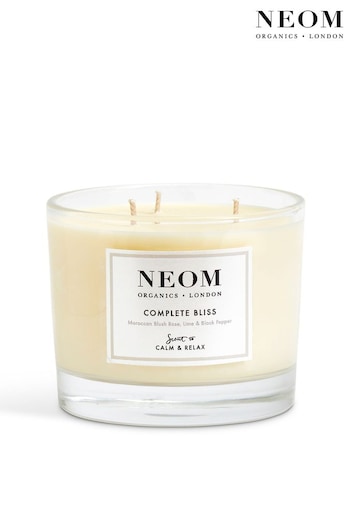 NEOM Complete Bliss 3 Wick Candle (K69083) | £55