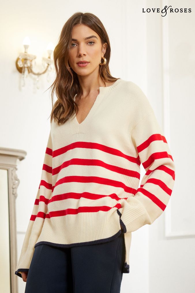 Women's red hotsell oversized jumper