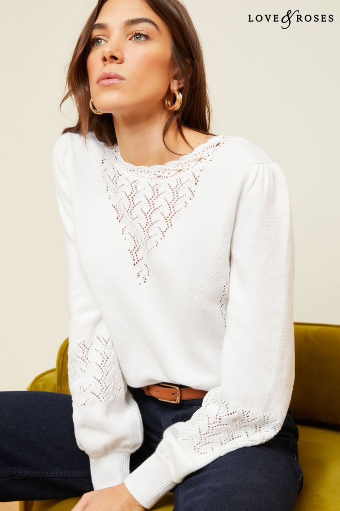 White round deals neck jumper