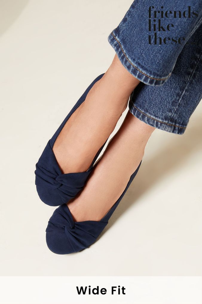 Buy Women s Shoes Blue Flat Wide Footwear Online Next UK