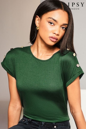 Lipsy Green Round Neck T-Shirt (K69351) | £22