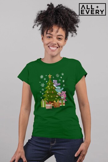All + Every Bottle Green Care Bears UTM Christmas Decorating Xmas Tree Women's T-Shirt (K69477) | £23