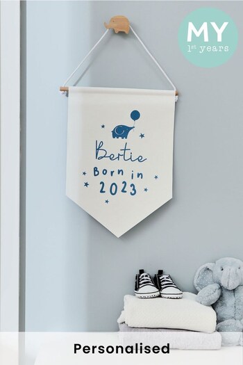 Personalised Born in 2023 Blue Wall Hanging by My 1st Years (K69697) | £15