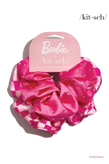 Kitsch X Barbie Satin Brunch Scrunchies 2 pack (K69738) | £13