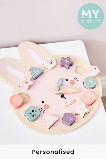 Personalised Bunny Clock Puzzle by My 1st Years (K69949) | £25