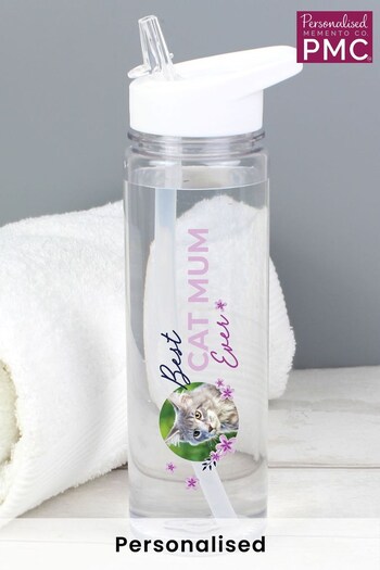 Personalised Floral Best Ever Photo Upload Water Bottle by PMC (K69951) | £15