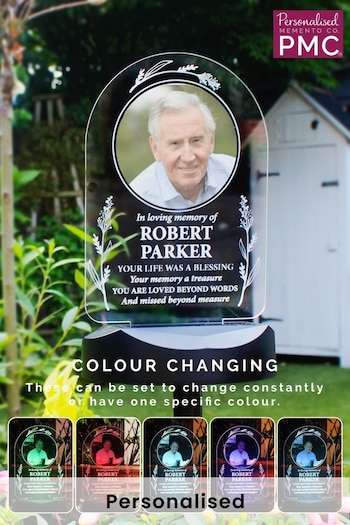 Personalised Memorial Photo Upload Outdoor Solar Light by PMC (K69963) | £25