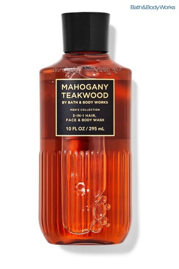 Bath & Body Works Mahogany Teakwood 3-in-1 Hair, Face and Body Wash 10 oz /295 mL (K69996) | £16