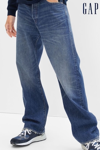 Gap Mid Wash Blue Organic Cotton 90s Loose Washwell Jeans (K70007) | £50