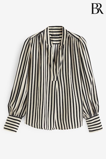 Banana Republic White Stripe Athletic-Fit Check Dress Shirt (K70027) | £60