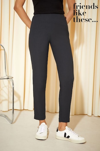 Friends Like These Charcoal Grey Petite Comfort Stretch Trousers (K70038) | £26
