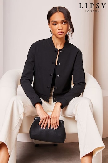 Lipsy Black Smart Bomber Jacket (K70149) | £58