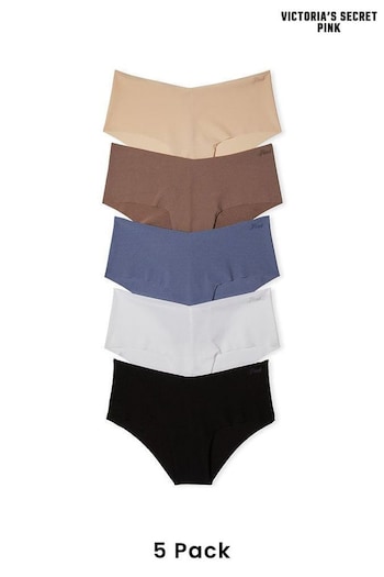 Victoria's Secret PINK Black/Blue/Nude/White Cheeky No Show Multipack Knickers (K70181) | £25
