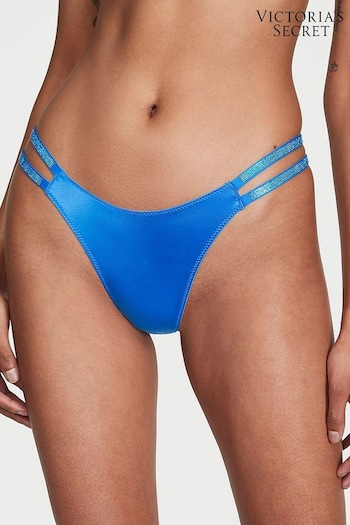 Victoria's Secret Shocking Blue Thong Shine Strap Knickers (K70192) | £20