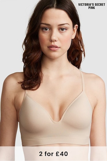 Victoria's Secret PINK Nude Marzipan Seamless Bralette (K70313) | £35