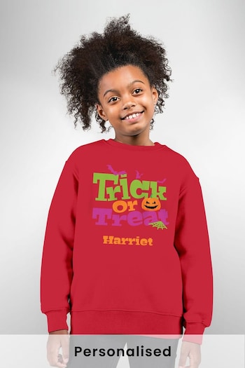 Personalised Trick or Treat Kids Sweatshirt by Forever After (K70340) | £23