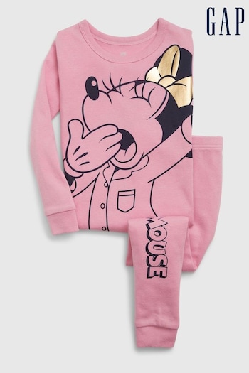 Gap Pink Organic Cotton Disney Minnie Mouse Pyjama Set (12mths-5yrs) (K70435) | £20