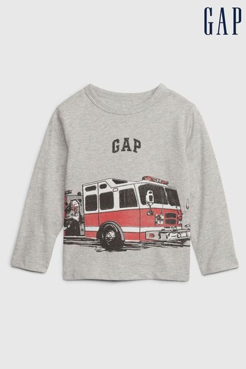 Gap Grey Organic Cotton Mix and Match Graphic T-Shirt (K70442) | £8