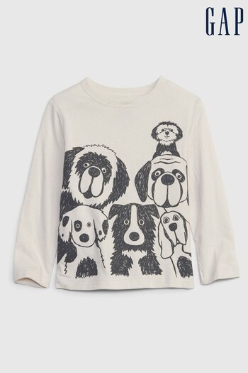 Gap Beige Organic Cotton Mix and Match Graphic T-Shirt (K70445) | £8