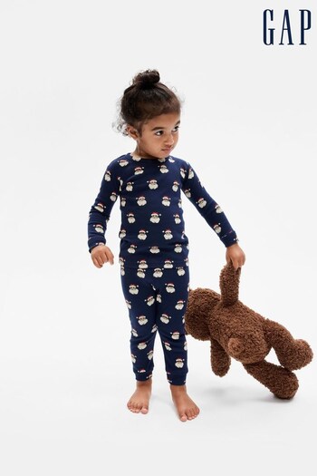 Gap Navy Blue Christmas Tree Toddler Pyjamas (K70446) | £18