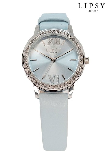 Lipsy Navy Blue Diamante Face Watch (K70456) | £35
