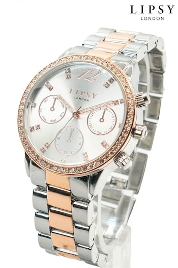 Lipsy Silver Mixed Metal Dial Watch (K70464) | £50
