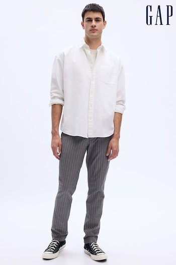 Gap Grey Slim Twill Tailored Trousers (K70508) | £50