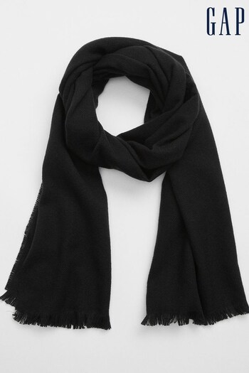 Gap Black Cosy Knit Fringed Scarf (K70526) | £20
