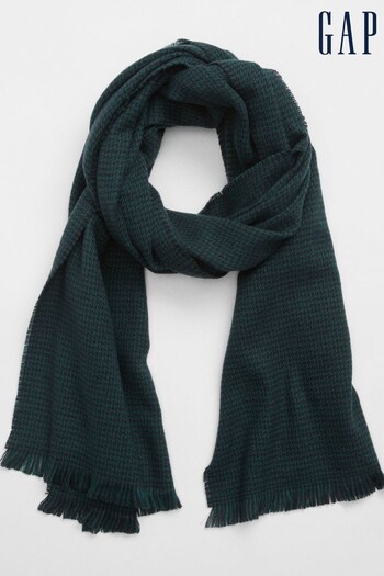 Gap Green Cosy Knit Fringed Scarf (K70527) | £20