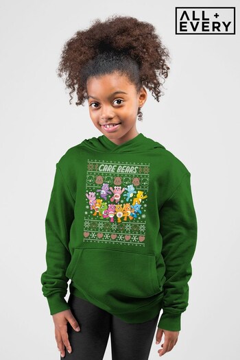 All + Every Bottle Green Care Bears UTM Christmas Party Kids Hooded Sweatshirt (K70549) | £29