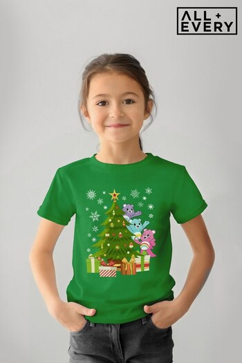 All + Every Kelly Green Care Bears UTM british Decorating Xmas Tree Kids T-Shirt (K70551) | £19