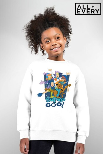 All + Every White Scooby Doo Christmas Super Cool Snow Kids Sweatshirt (K70570) | £26