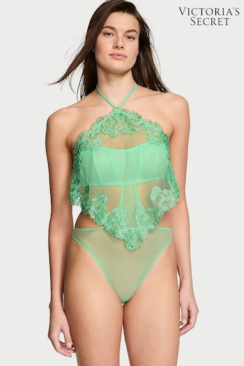 Victoria's Secret Clueless Green Boho Floral Bodysuit (K70660) | £69