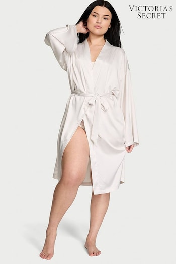 Victoria's Secret Coconut White Bridal Satin Midi Robe (K70663) | £59