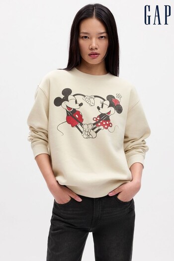 Gap Beige Disney Graphic Crew Neck Sweatshirt (K70801) | £30