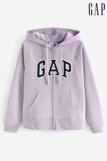 Gap Purple Logo Zip Up Hoodie (K70804) | £35